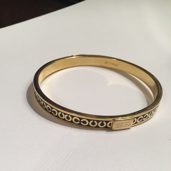 Coach Jewelry - Gold/Black Coach Bangle NWOT